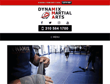 Tablet Screenshot of dynamixmartialarts.com